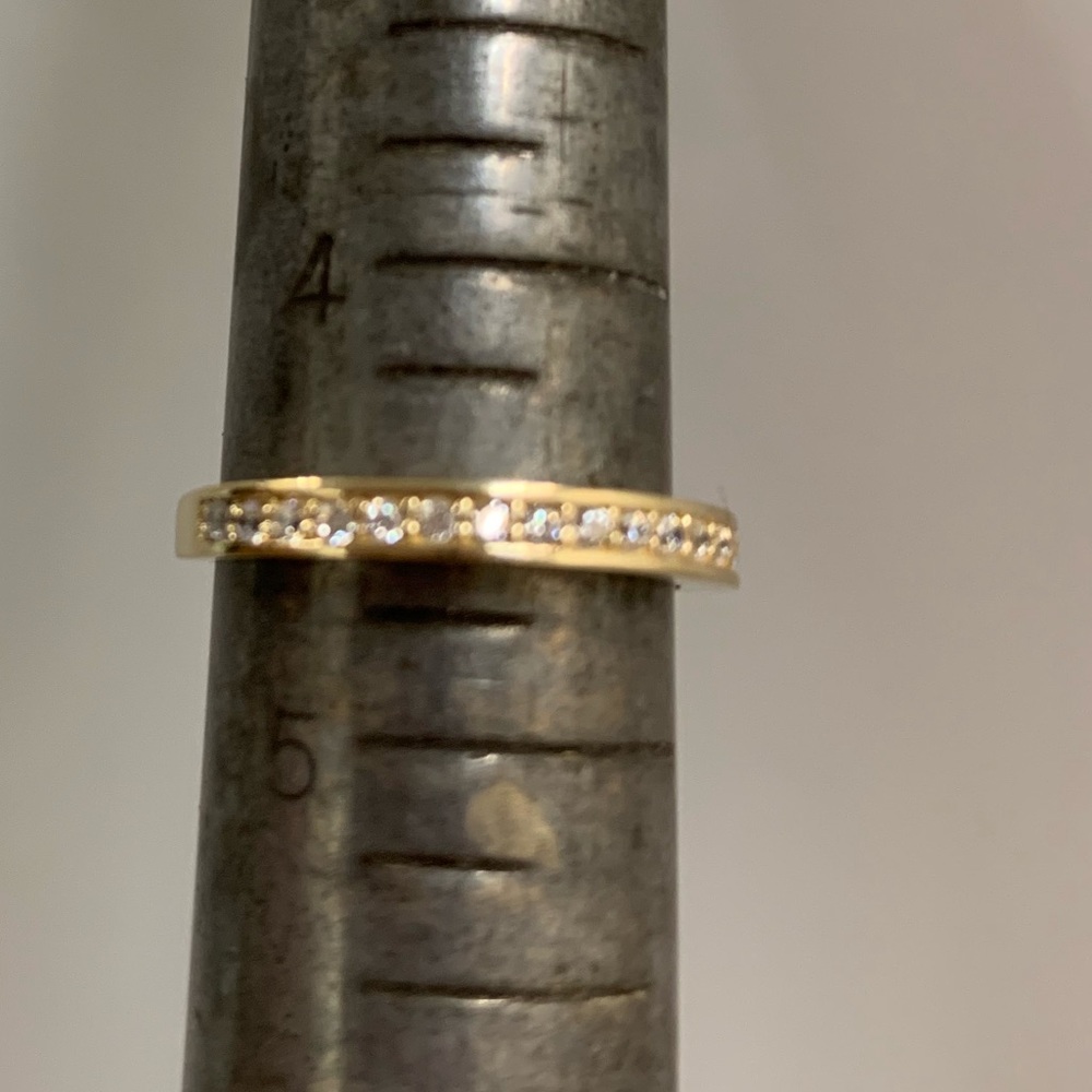 14k Solid white of Yellow gold Wedding Band - Picture 9 of 12